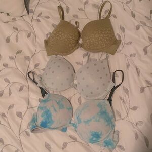 Pink 32C Push up and super push bras